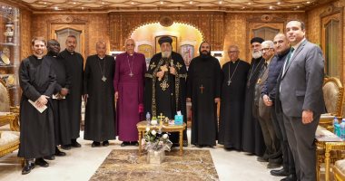 رئيس أساقفة الكنيسة الأسقفية يهنئ البابا تواضروس بمناسبة عيد القيامة رئيس أساقفة الكنيسة الأسقفية و البابا تواضروس