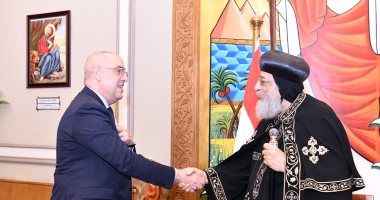 رئيس حزب الجبهة الوطنية والأمين العام يزوران قداسة البابا تواضروس الثاني رئيس حزب الجبهة وقداسة البابا تواضروس الثاني