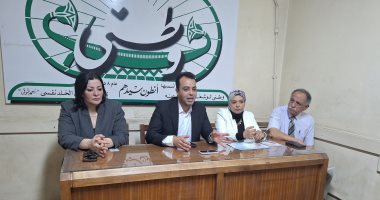 محمد السيد الشاذلى يزور جريدة وطنى لعرض برنامجه الانتخابى فى انتخابات "الصحفيين"