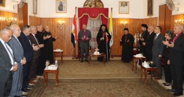 بطريرك الأقباط الكاثوليك يستقبل رئيس الطائفة الإنجيلية للتهنئة بعيد القيامة جانب من اللقاء