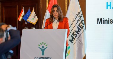 وزيرة التنمية المحلية تشارك فى المؤتمر الختامي لاتفاقية برنامج التنمية المجتمعية الدكتورة منال عوض وزيرة التنمية المحلية