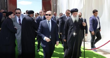 محافظ كفر الشيخ يشهد الاحتفالات بعيد القيامة المجيد بكنيسة مارمينا جانب من استقبال محافظ كفر الشيخ
