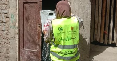 توزيع 4 آلاف كيلو لحوم بقرى ونجوع مراكز محافظة كفر الشيخ جانب من توزيع اللحوم