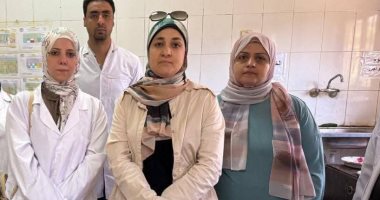 الطب البيطرى بسوهاج: التفتيش على اللحوم الموردة بمدرسة الصم جانب من التفتيش
