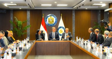 وزراء البترول والبيئة والطيران يبحثون التعاون في مشروع انتاج وقود الطائرات المستدام جانب من اللقاء