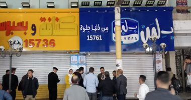غلق فروع "بلبن وكنافة وبسبوسة” بطنطا والمحلة لمخالفة اشتراطات السلامة جانب من الحملة