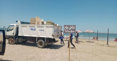 متابعة لجاهزية الشواطئ المجانية مع تواجد مكثف لجميع الخدمات برأس البر