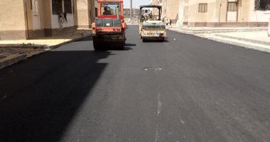 مديرية الطرق بالإسماعيلية تواصل تطوير منطقة إسكان مبارك بمدينة المستقبل