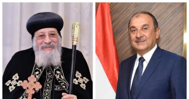 وزير قطاع الأعمال العام يهنئ البابا تواضروس والأخوة الأقباط بعيد القيامة الوزير والبابا تواضرس