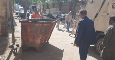 حملة نظافة ورفع القمامة بمحيط الكنائس بحى غرب سوهاج استعدادا لعيد القيامة حملات النظافة