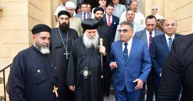 محافظ الدقهلية يقدم التهنئة بعيد القيامة فى دير القديسة دميانة ببلقاس