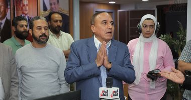 جولة الكاتب الصحفى عبد المحسن سلامة بجريدة اليوم السابع لعرض برنامجه الانتخابى