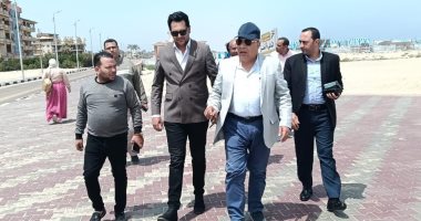 محافظ الدقهلية يتفقد ممشى كورنيش المنصورة وشاطئ وحدائق ومتنزهات جمصة