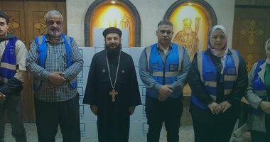 حياة كريمة توزع 450 وجبة بكنيسة العذراء مريم والشهيد أبو سيفين بالإسكندرية حياة كريمة توزع 450 وجبة