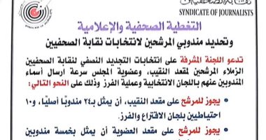 لجنة انتخابات الصحفيين تحدد قواعد التغطية الصحفية والإعلامية 