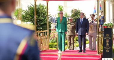 الرئيس السيسى يؤكد رفض مصر استخدام التجويع كسلاح للعقاب الجماعى ضد الفلسطينيين السيد الرئيس عبد الفتاح السيسي والسيدة "سام موستين" الحاكم العام لكومنولث أستراليا
