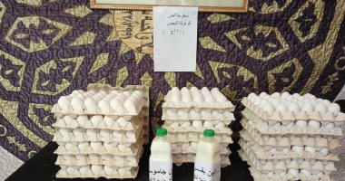أرانب نيوزيلندى وبيض وألبان بأسعار رمزية بمعرض جامعة الزقازيق منتجات كلية الطب البيطرى