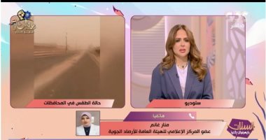 الأرصاد تبشر: غدا استقرار وتحسن كبير فى الأحوال الجوية صورة من المداخلة