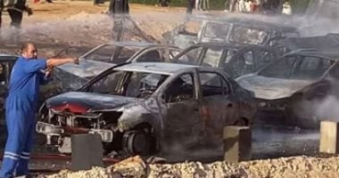مصرع 3 أشخاص وإصابة 18 إثر انفجار خط غاز طريق الواحات حريق طريق الواحات