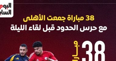 الشبكة نيوز : 
                                            38 مباراة جمعت الأهلى وحرس الحدود قبل لقاء الليلة.. إنفوجراف
                                        