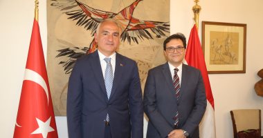وزير الثقافة يستقبل نظيره التركي لبحث أطر التعاون الثقافي بين البلدين