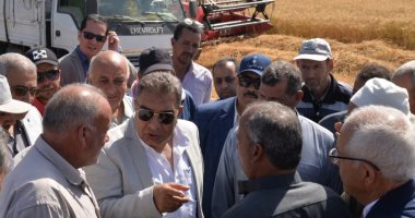 محافظ الدقهلية وسط حقول القمح: نحتل المركز الثالث على مستوى الجمهورية فى الإنتاج