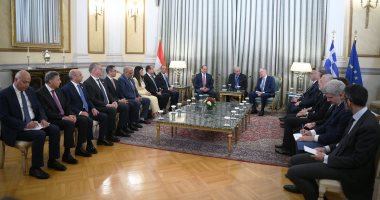 كلمة الرئيس السيسى بالمؤتمر الصحفى المشترك مع رئيس وزراء اليونان الرئيس عبد الفتاح السيسي ورئيس الوزراء اليوناني كيرياكوس ميتسوتاكيس