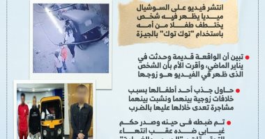 واقعة قديمة.. كشف ملابسات فيديو خطف طفل من أمه بـ"توك توك".. إنفوجراف كشف ملابسات خطف طفل من أمه بـ"توك توك"
