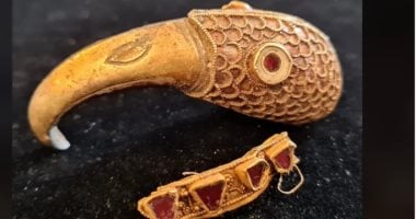 العثور على رأس غراب ذهبى من العصر الأنجلو ساكسونى فى إنجلترا رأس الغراب