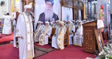 البابا تواضروس خلال أربعين الأنبا باخوميوس: كان قامة روحية وكنسية ووطنية البابا تواضروس الثاني