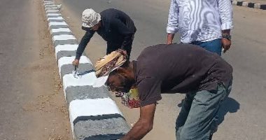 رفع 1200 طن قمامة وزراعة أشجار مثمرة بمركز الحسينية فى الشرقية خلال شهر طلاء الأرصفة