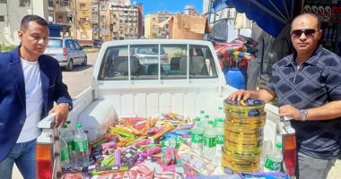 ضبط 575 سلعة منتهية الصلاحية خلال حملات تموينية بالزهور والمناخ فى بورسعيد بعض المضبوطات