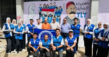 مديرية الشباب بالشرقية تطلق حملات لتجميل المنشآت الرياضية المشاركون فى الحملة