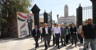 مستشار الرئيس ومحافظ القاهرة يتفقدان أعمال تطوير القاهرة الخديوية.. صور جولة محافظ القاهرة واللواء دكتور خالد فودة
