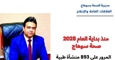 صحة سوهاج: المرور على 893 منشأة طبية خاصة وإصدار 179 قرار غلق الدكتور عمرو دويدار وكيل وزارة الصحة بسوهاج