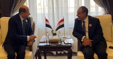 وزير الخارجية يلتقى نظيره اليمنى شائع محسن الزندانى فى بغداد بدر عبد العاطى ونظيره اليمنى