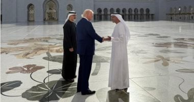 المحطة الأخيرة.. زيارة ترامب للإمارات.. رسائل سياسية واتفاقيات مليارية تعزز 5 عقود من العلاقات الاستراتيجية بين البلدين.. ترامب يتعهد بتخفيف معاناة غزة.. بن زايد: استثمار 1.4 تريليون بأمريكا خلال 10 سنوات ترامب وبن زايد فى جامع الشيخ زايد الكبير بأبوظبي