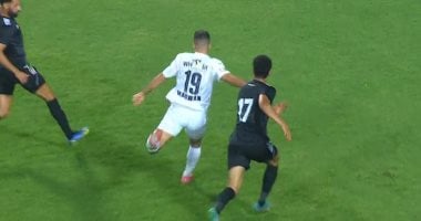 مروان حمدى يضيف الهدف الثانى لبيراميدز بقذيفة فى شباك بتروجت مروان حمدى