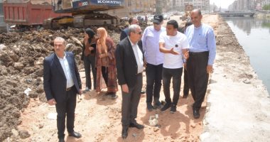 محافظ الغربية يتفقد أعمال تطوير كورنيش محور محلة منوف بطنطا