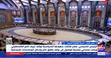 خبير: مصر تعمل على صناعة السلام فى الشرق الأوسط وتخفيف حدة التوترات بالمنطقة صورة من المداخلة