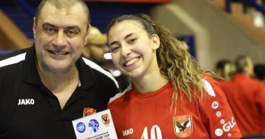فرح الروبي أفضل لاعبة في مباراة الأهلي وأول أغسطس لكرة اليد فرح الروبي