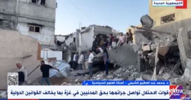 أستاذ علوم سياسية: أعمال العنف بغزة تزداد وحشية للانتهاء من الأهداف الإسرائيلية جانب من المداخلة