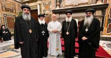 الوفد القبطي الأرثوذكسى يلتقي بابا الڤاتيكان الجديد - اليوم السابع
