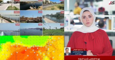 حالة الطقس.. درجة الحرارة هتوصل 43 ورياح مثيرة للأتربة.. (فيديو)
