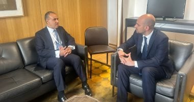وزير الخارجية والهجرة يلتقى نظيره الفرنسى فى بروكسل جانب من اللقاء