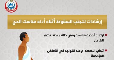 وزارة الصحة توجه إرشادات لتجنب السقوط أثناء أداء مناسك الحج ارشادات لتجنب السقوط أثناء أداء مناسك الحج