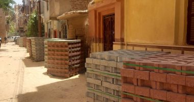 تنفيذ أعمال بلاط الإنترلوك فى منطقتى الصفصافة والغربية بأبنوب ضمن الخطة الاستثمارية 2024-2025 