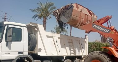 رفع حوالي 70 طن من القمامة والمخلفات بـ 7 قرى بمركز سوهاج رفع القمامة