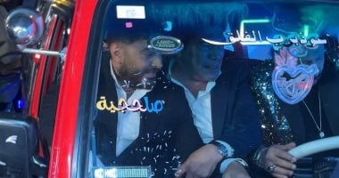 تامر حسنى وأبطال فيلم ريستارت يصلون العرض الخاص بـ"تمناية" تامر حسنى وأبطال فيلم ريستارت