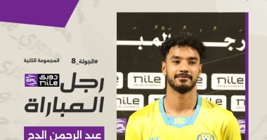 عبد الرحمن الدح يحصل على جائزة أفضل لاعب فى مباراة الإسماعيلى والجونة عبد الرحمن الدح